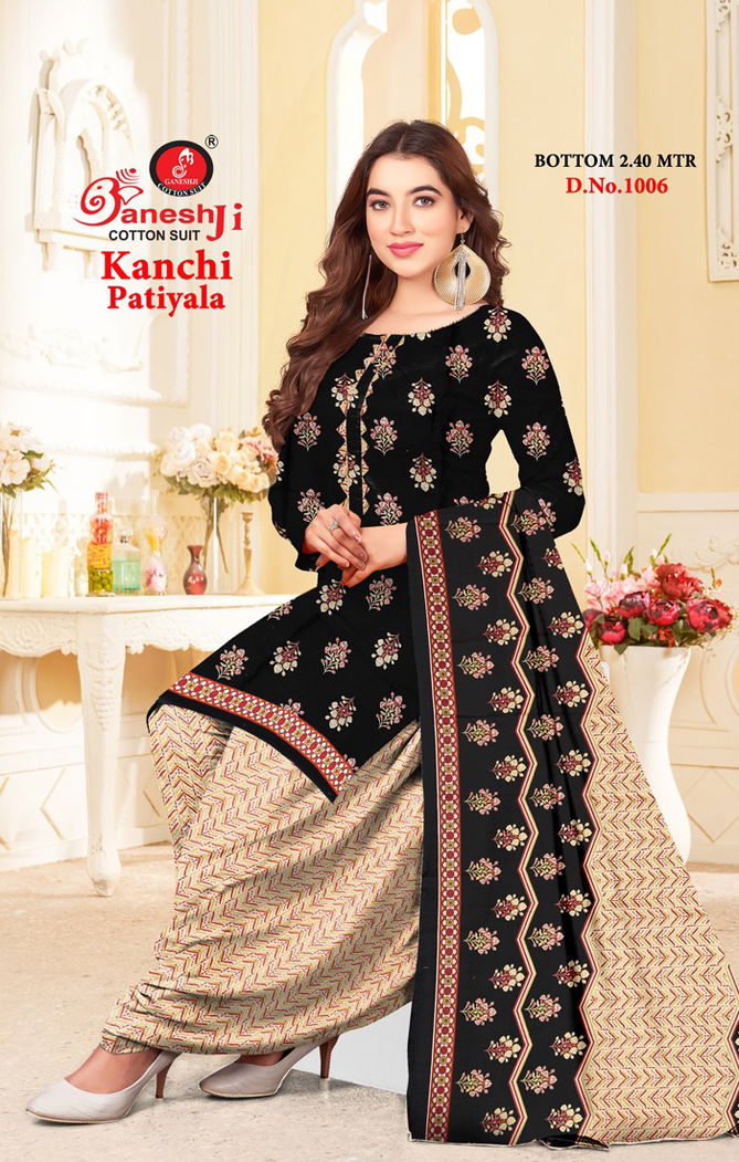 Kanchi Patiyala Vol 1 By Ganeshji Printed Indo Cotton Dress Material Wholesale Shop In Surat